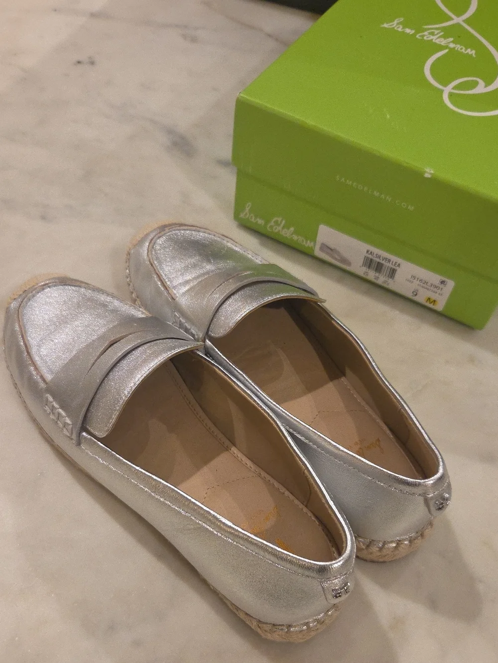 Sam Edelman metallic silver